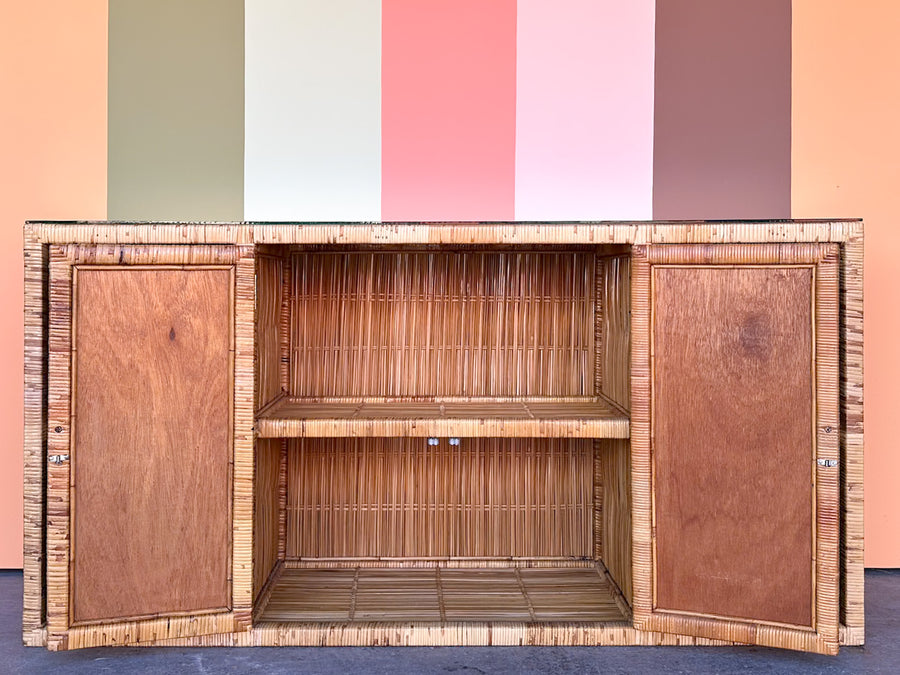 Island Style Rattan Credenza