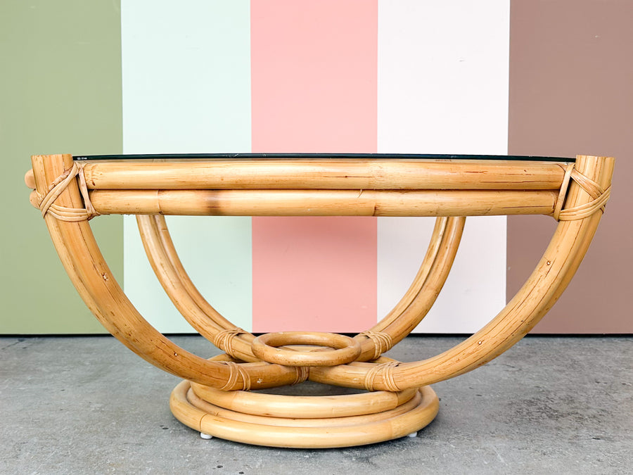 Old Florida Rattan Coffee Table