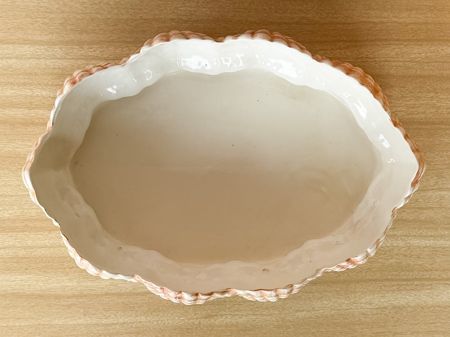 Coral and Blue Shell Cachepot