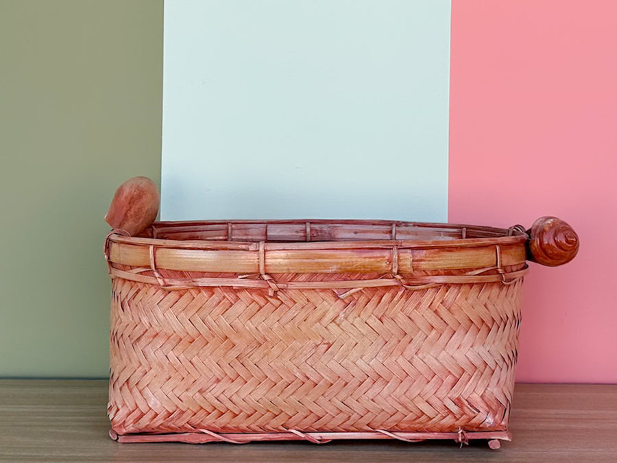 Pink Shell Handle Basket