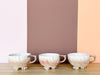 Set of Five Seashell Teacups and Saucers