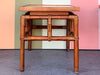 Pair of John Wisner for Ficks Reed Rattan Tile Top Side Tables