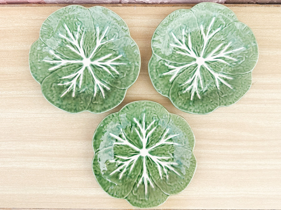 Set of Twelve Secia Portugal Lettuce Plates