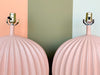 Pair of Peach Chic Plaster Lamps