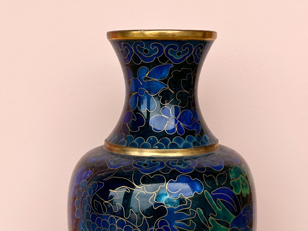 Blue Dragon Cloisonné Vase