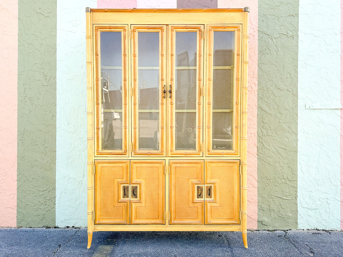 Faux Bamboo China Cabinet