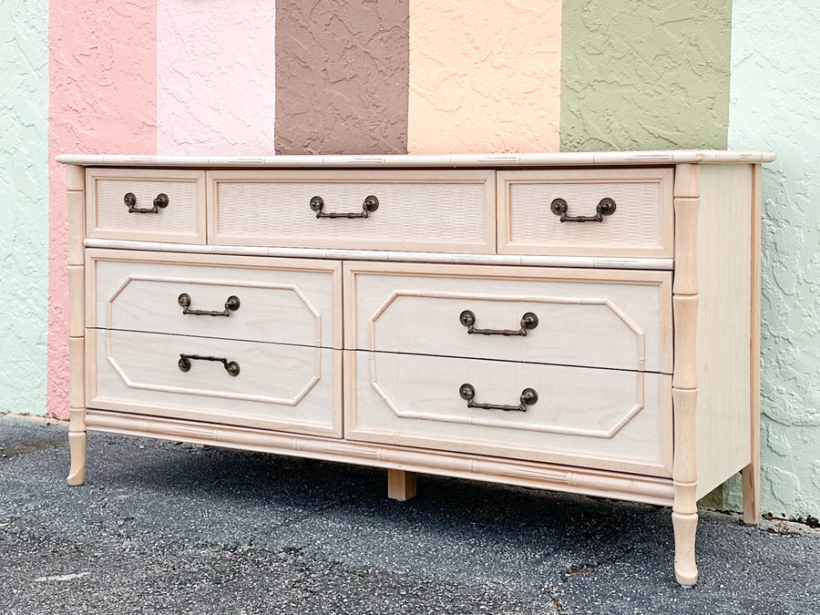 Faux Bamboo Dresser