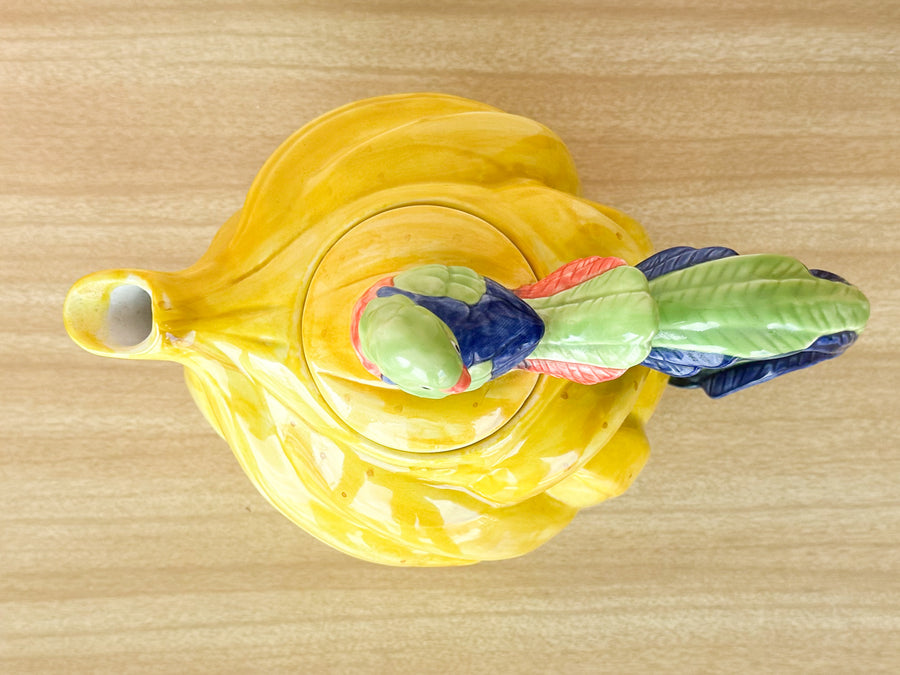 Fitz and Floyd Banana Teapot and Trinket Dish