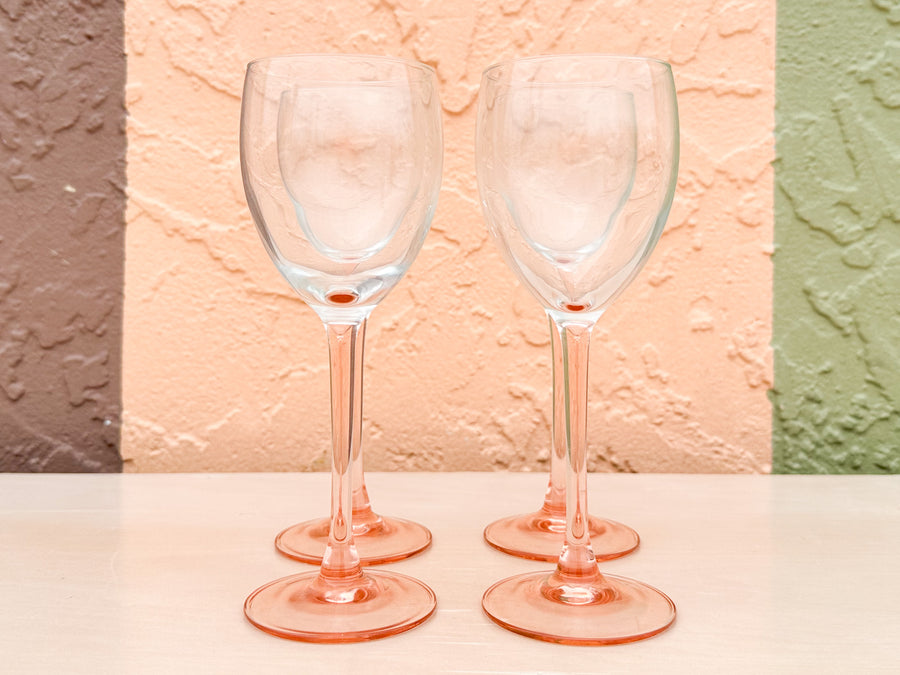 Set of Four Pink Chic Glassware