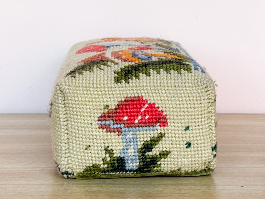 Mushroom Needlepoint Doorstop