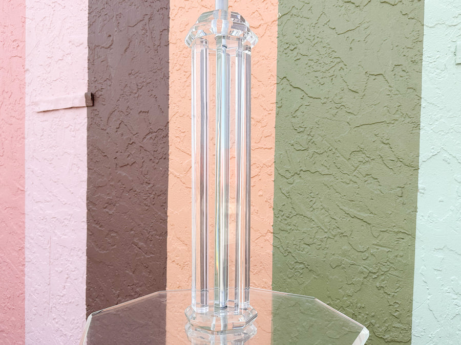 Karl Springer Style Lucite Table Lamp
