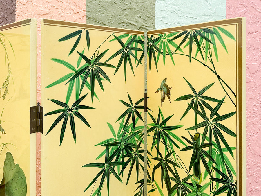 Yellow and Green Chinoiserie Screen