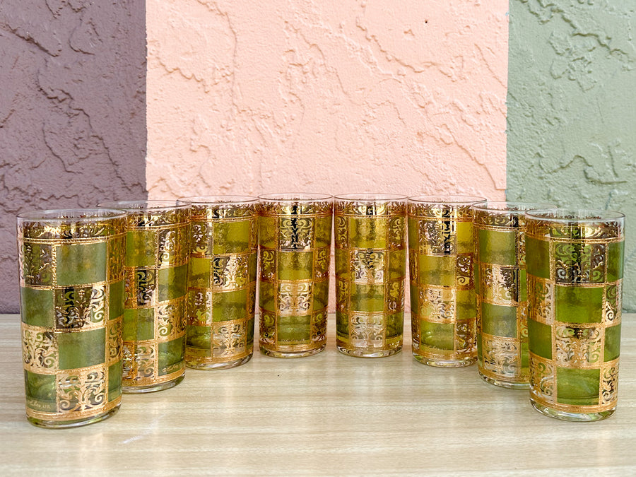 Set of Eight Culver Glassware