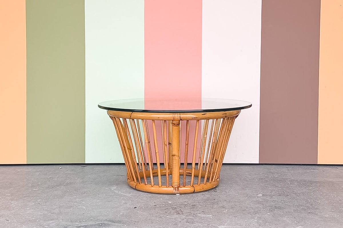 Old Florida Rattan Coffee Table