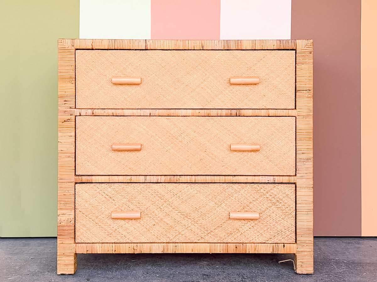 Rattan Wrapped Chest