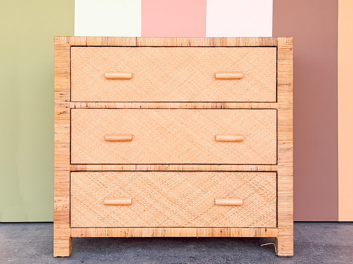 Rattan Wrapped Chest