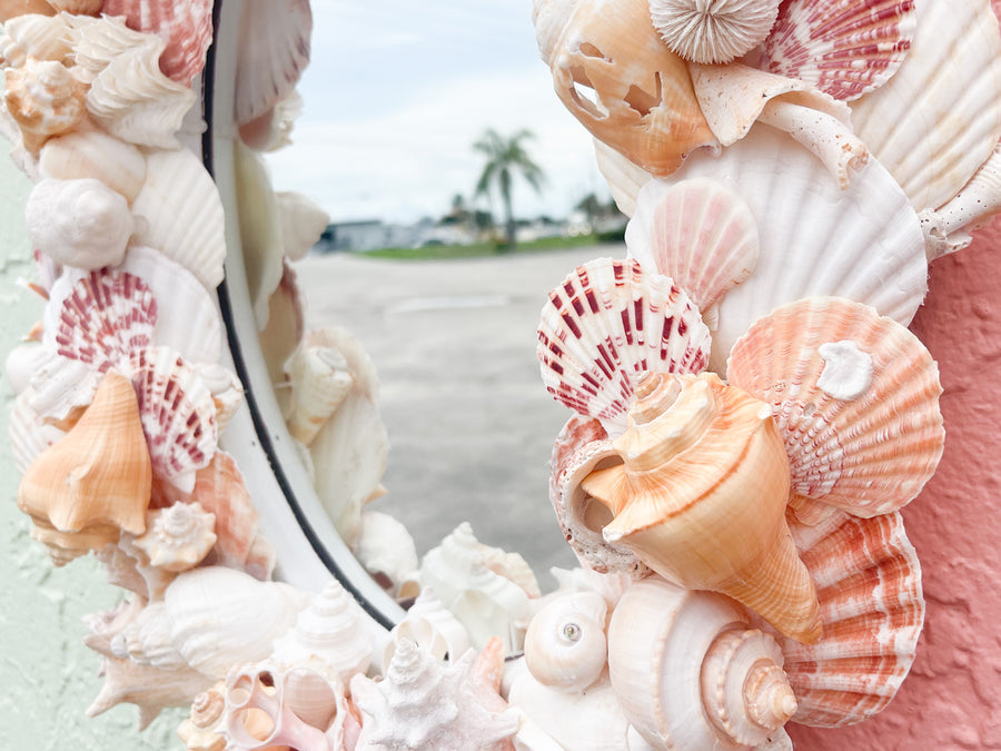 Pink Chic Shell Mirror