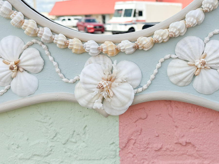 Beautiful Blue Shell Mirror