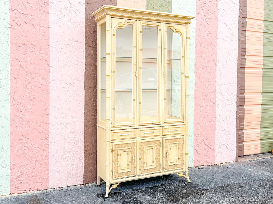 Stanley Faux Bamboo Cabinet