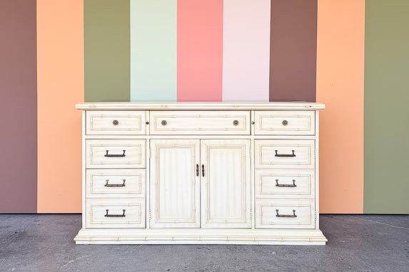 Thomasville Faux Bamboo Flip Top Server