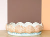 Coral and Blue Shell Cachepot