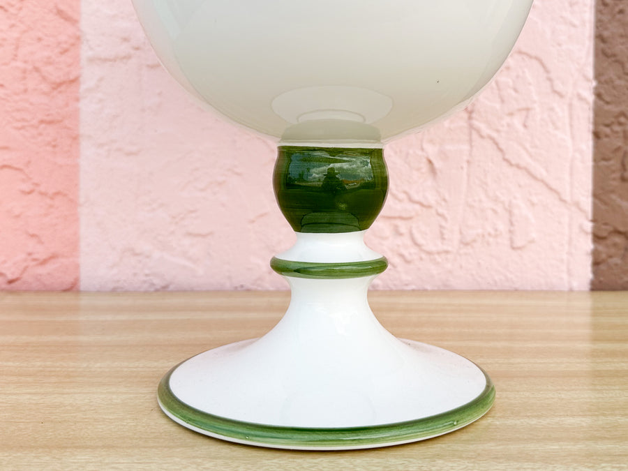 Italian Parrot and Lemon Pedestal Bowl