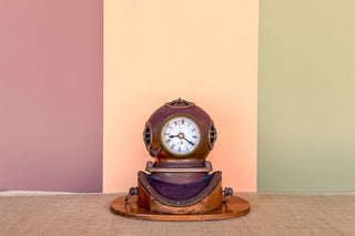 Bronze Dive Helmet Desk Clock