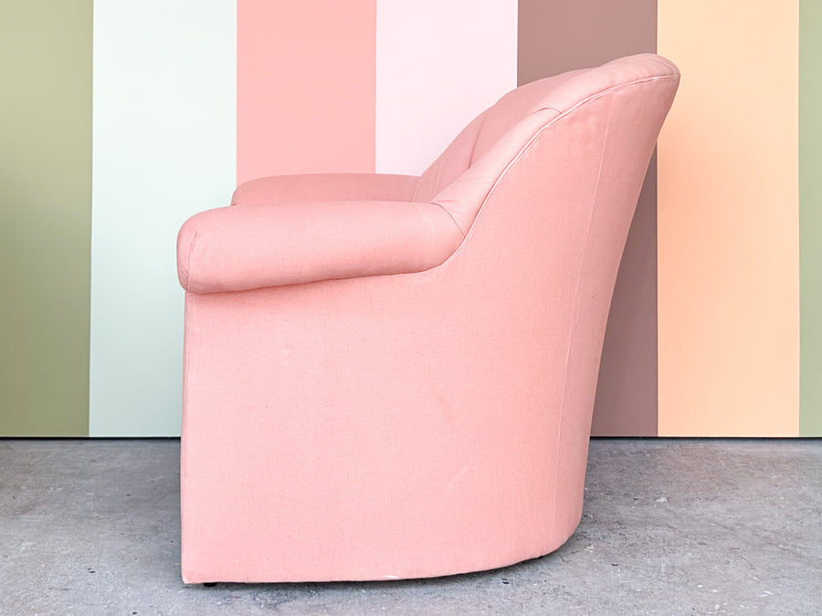 Pair of Pink Chic Thomasville Scallop Back Chairs