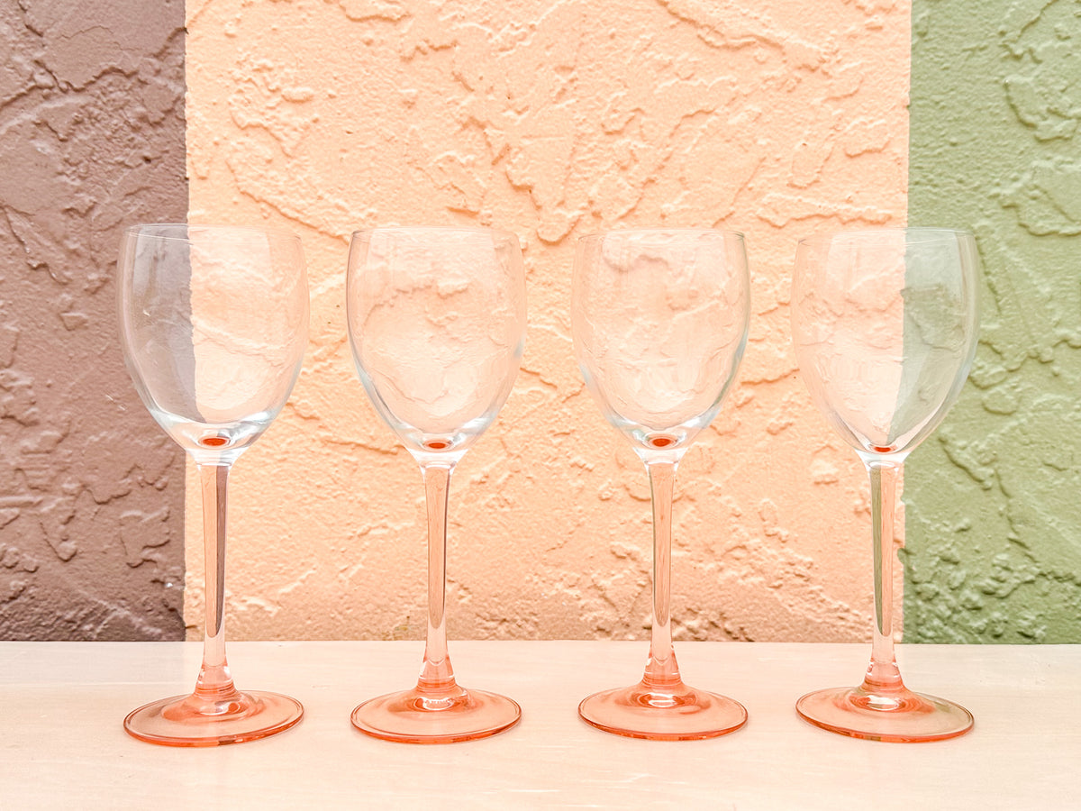 Set of Four Pink Chic Glassware