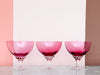 Set of Twelve Georges Borgfeldt Lisa Cranberry Coupes