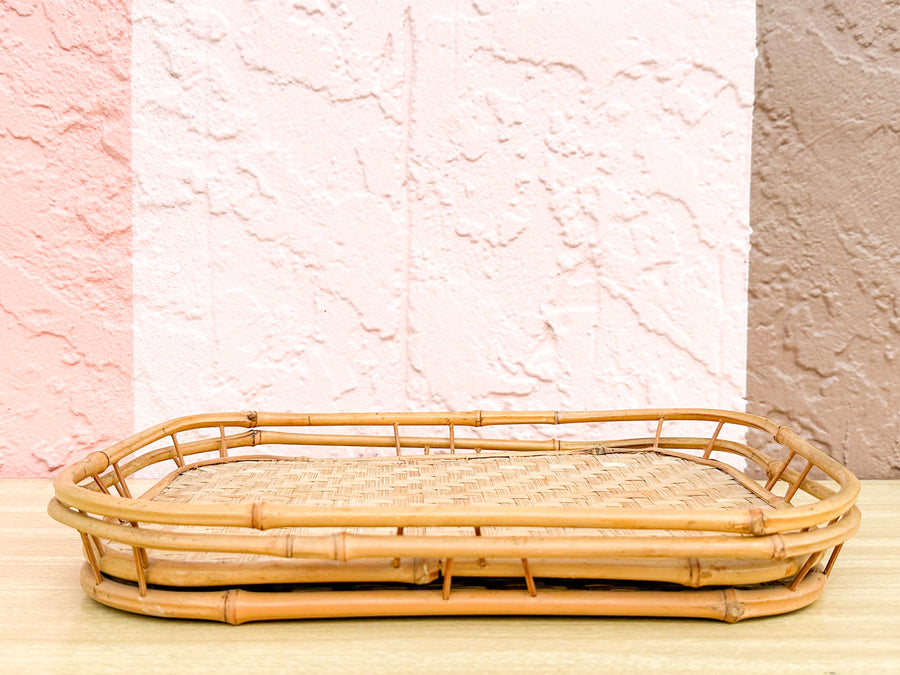 Pair of Petite Bamboo Trays