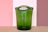 Green Glass Ice Bucket