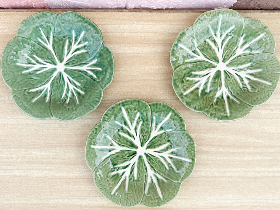 Set of Twelve Secia Portugal Lettuce Plates