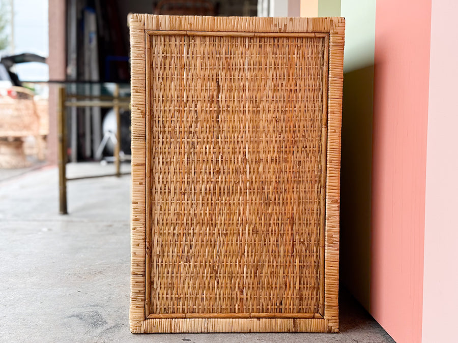Coastal Rattan Wrapped Desk