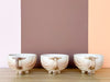 Set of Five Seashell Teacups and Saucers