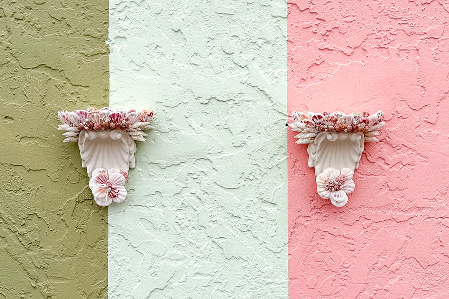 Pair of Shell Chic Wall Shelves