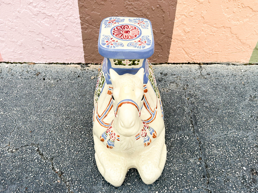 Ceramic Camel Garden Seat