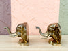 Pair of Brass Elephant Book Ends