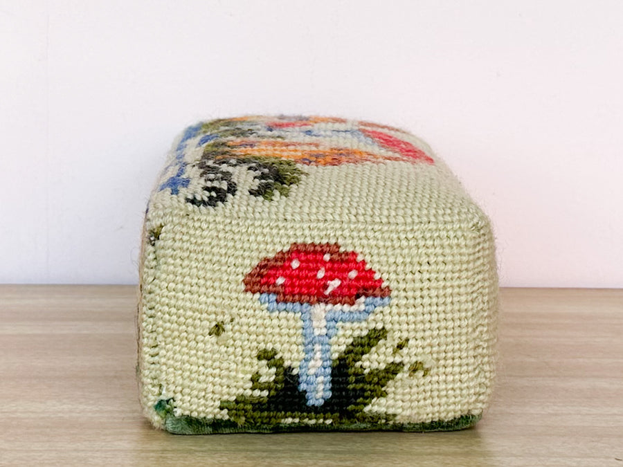 Mushroom Needlepoint Doorstop