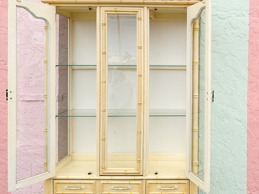 Stanley Faux Bamboo Cabinet