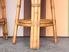 Set of Three Old Florida Rattan Bar Stools