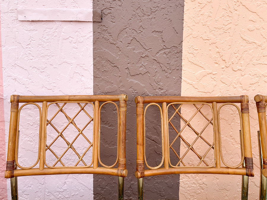 MCM Cantilever Rattan Dining Set