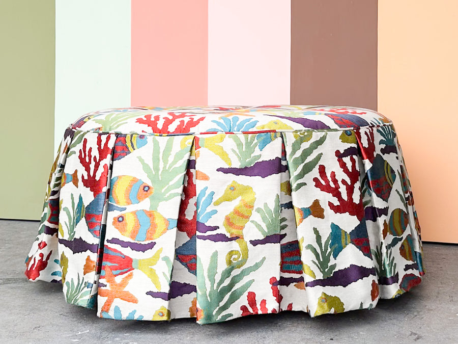 Sea Life Upholstered Ottoman