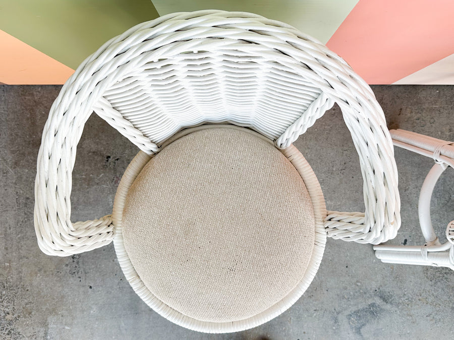Pair of Sweet Wicker Bar Stools