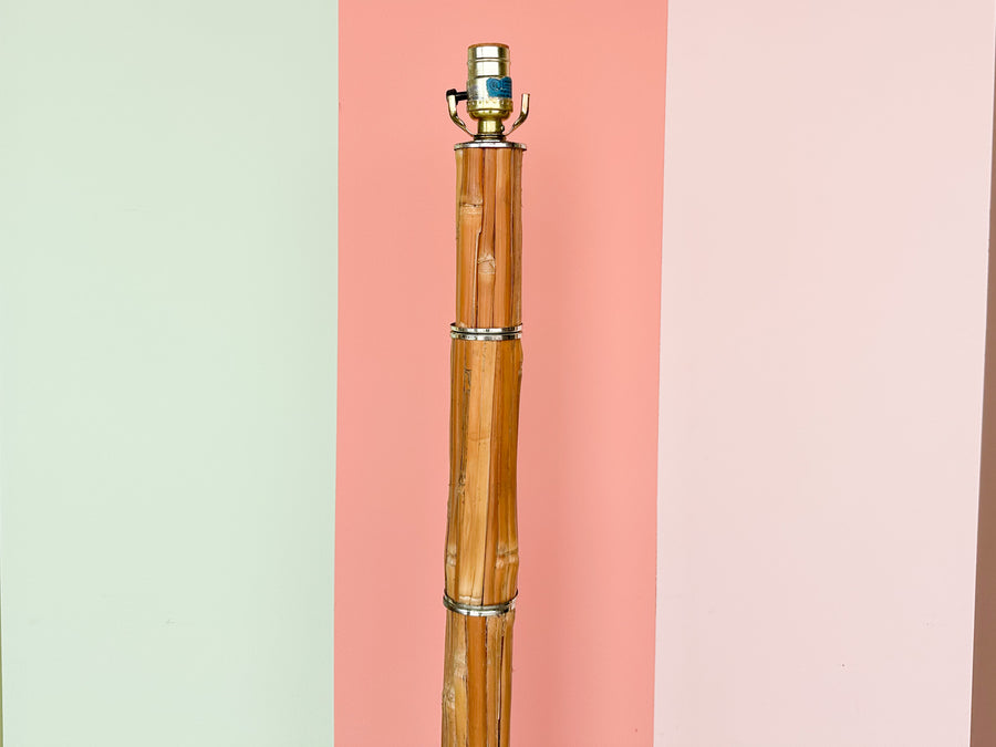 Old Florida Rattan Floor Lamp