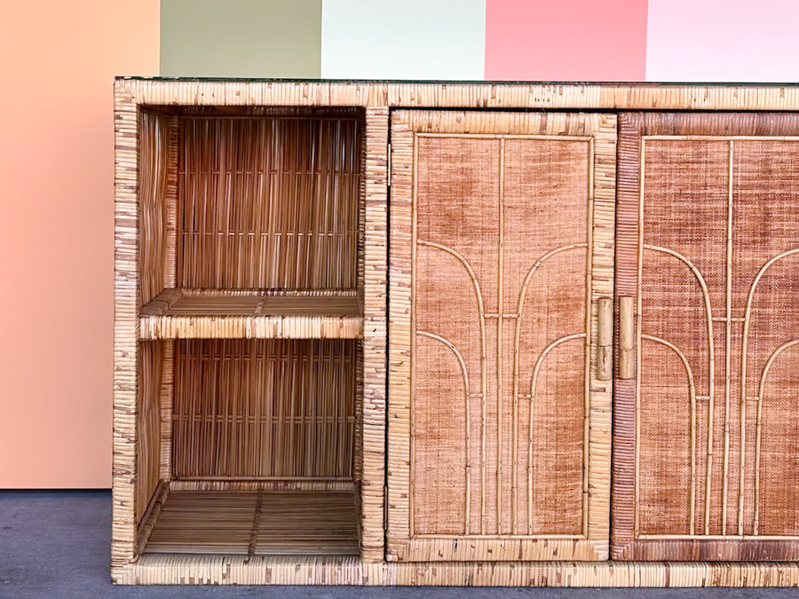 Island Style Rattan Credenza