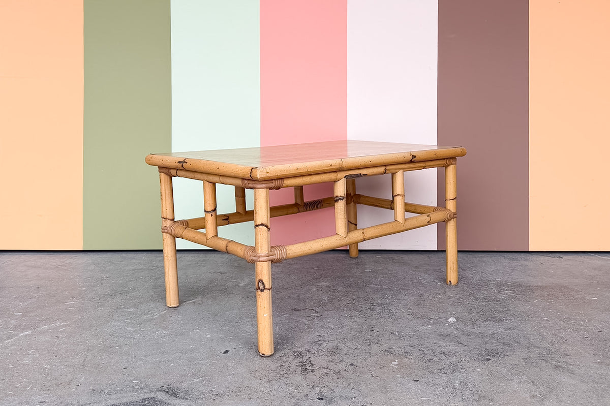 Old Florida Rattan Coffee Table