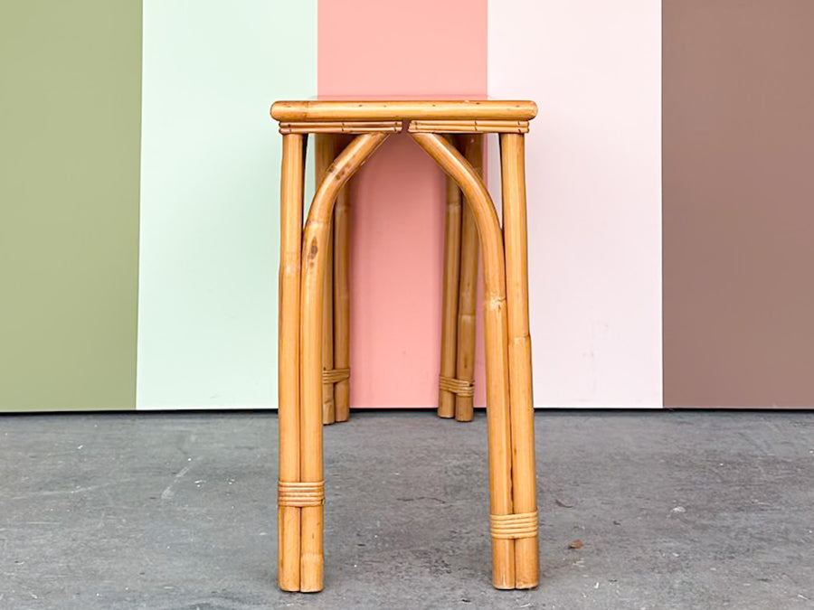 Petite Old Florida Rattan Console