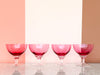 Set of Twelve Georges Borgfeldt Lisa Cranberry Coupes