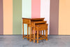 Frankl Style Trio of Rattan Nesting Tables
